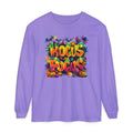 Unisex Hocus Pocus Halloween Graphic Comfort Colors Long Sleeve Tee | spooky pumpkins bats witches