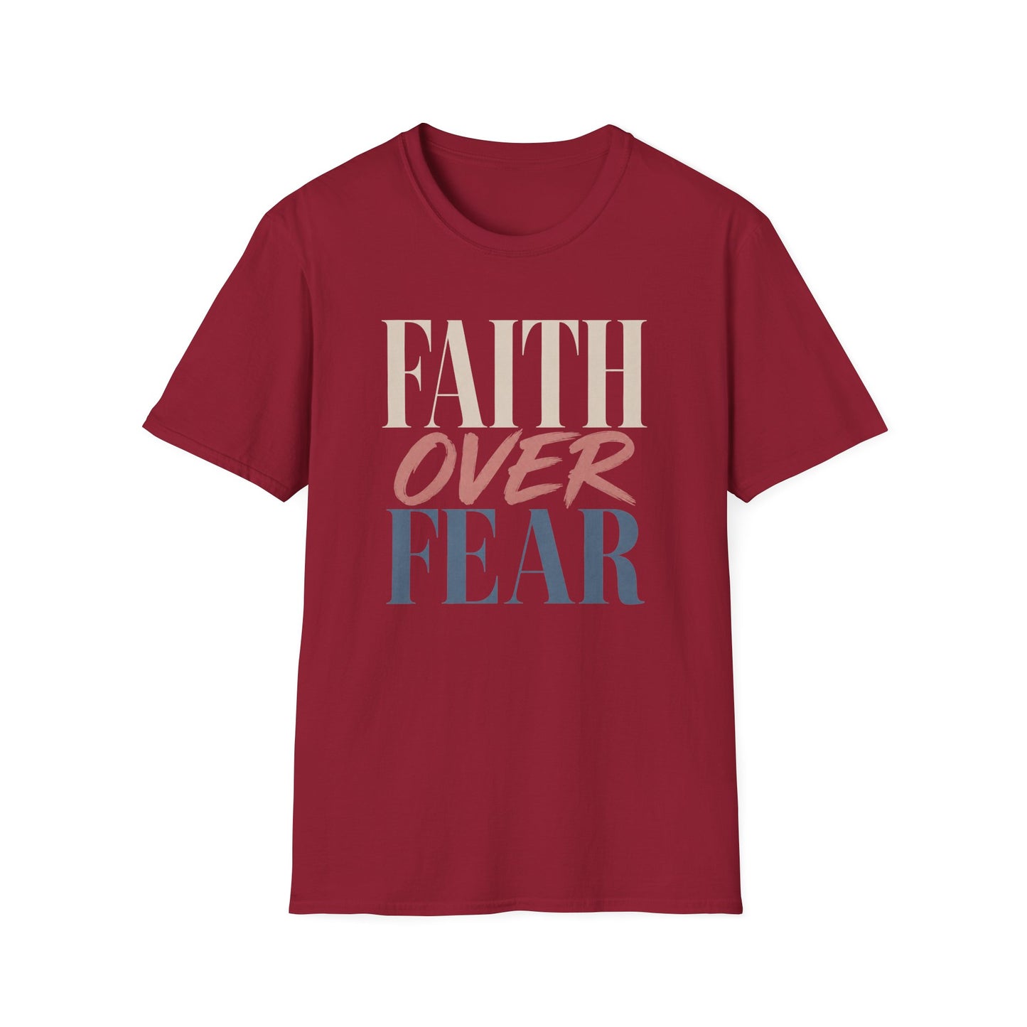 Faith Over Fear t-shirt | Inspirational Christian Typography Tee