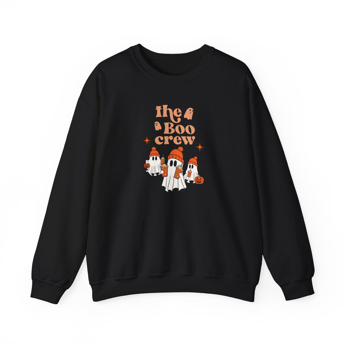 Crewneck Sweatshirt — "The Boo Crew" Cute Ghost Halloween Pullover