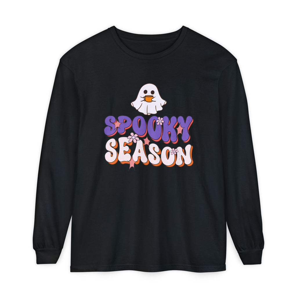 Spooky Season ghost graphic Long Sleeve Tee | Halloween shirt