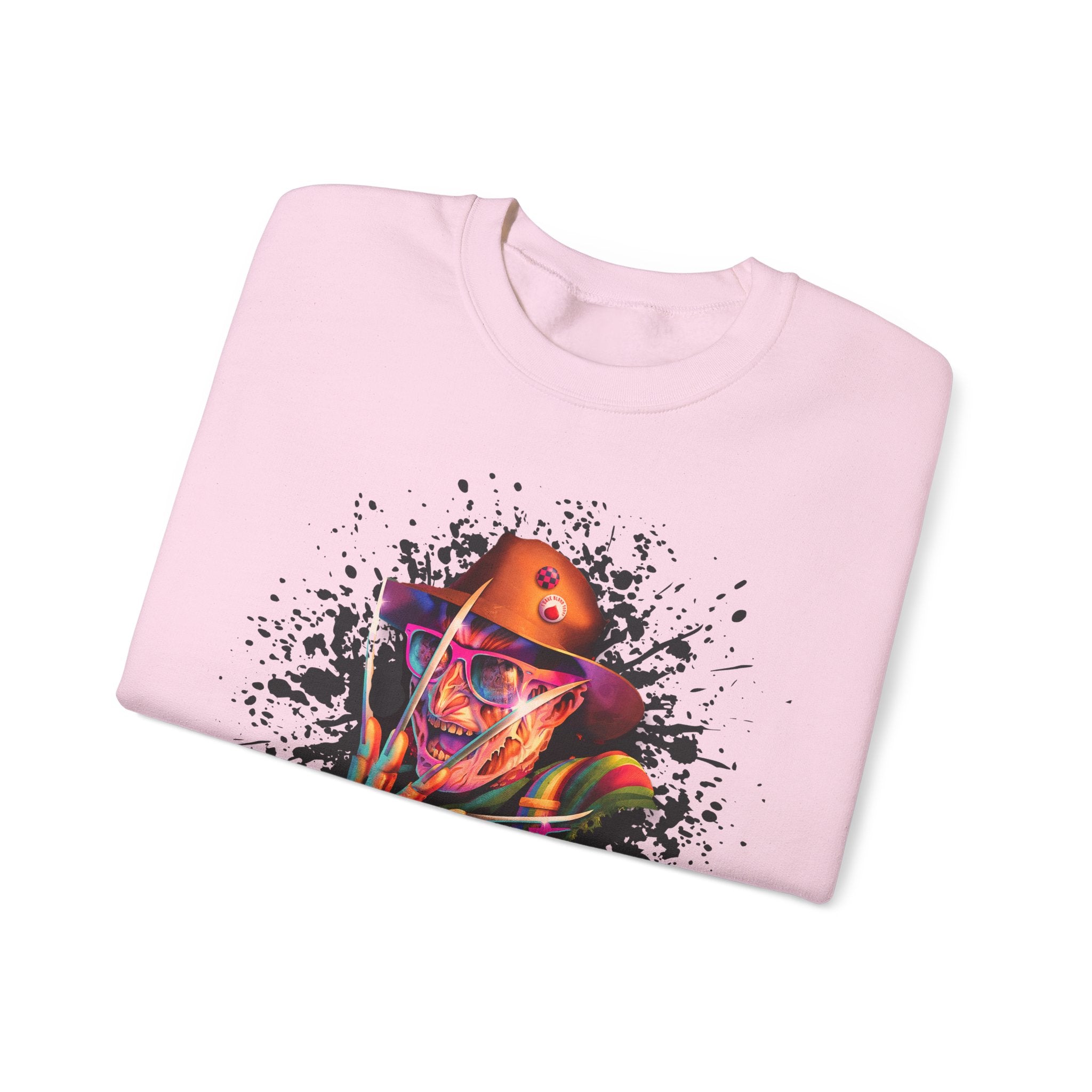 Neon Nightmare Freddy Krueger Sweatshirt | Retro Horror Splatter