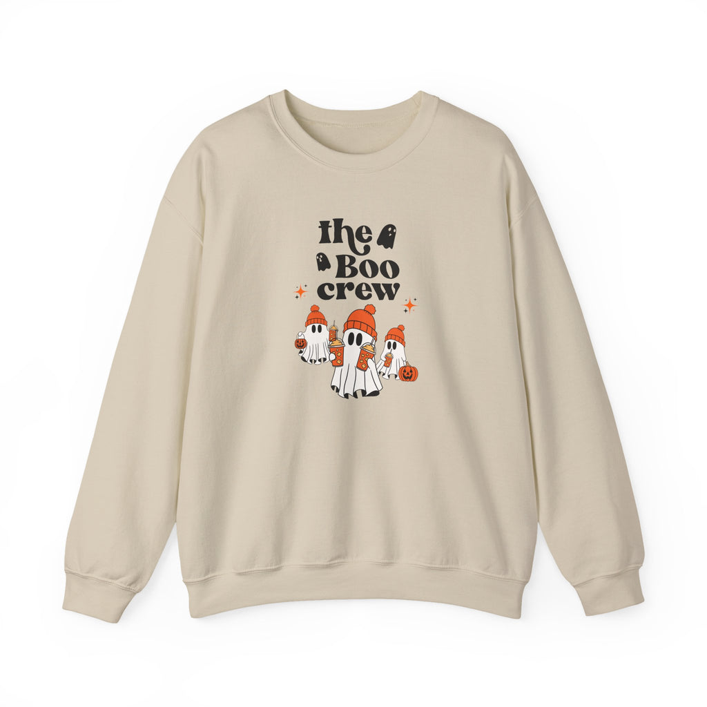 Crewneck Sweatshirt — "The Boo Crew" Cute Ghost Halloween Pullover