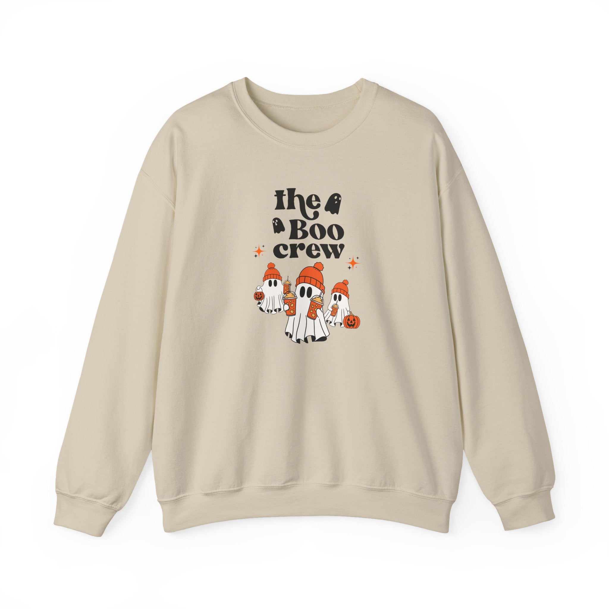 Crewneck Sweatshirt — "The Boo Crew" Cute Ghost Halloween Pullover