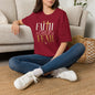 Faith Over Fear T-Shirt | Christian Cross Typography