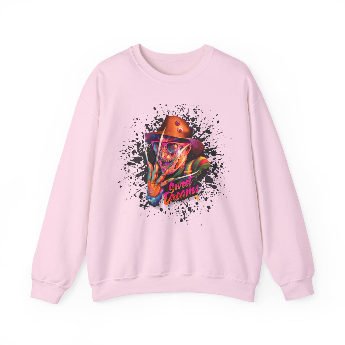 Neon Nightmare Freddy Krueger Sweatshirt | Retro Horror Splatter