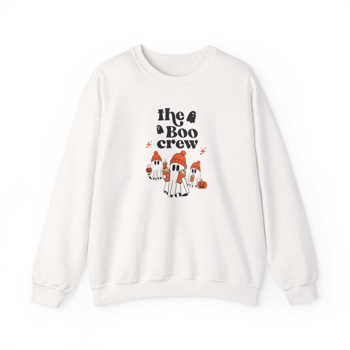 Crewneck Sweatshirt — "The Boo Crew" Cute Ghost Halloween Pullover