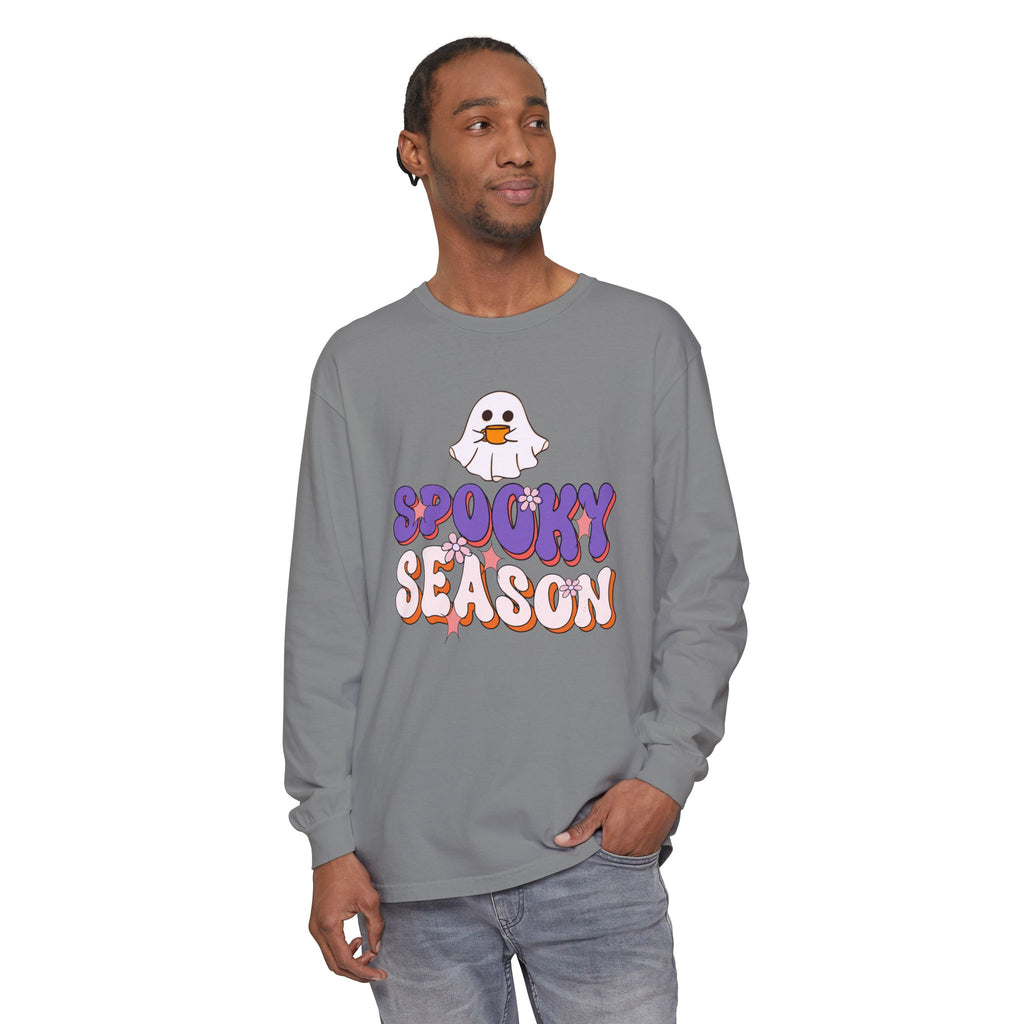 Spooky Season ghost graphic Long Sleeve Tee | Halloween shirt