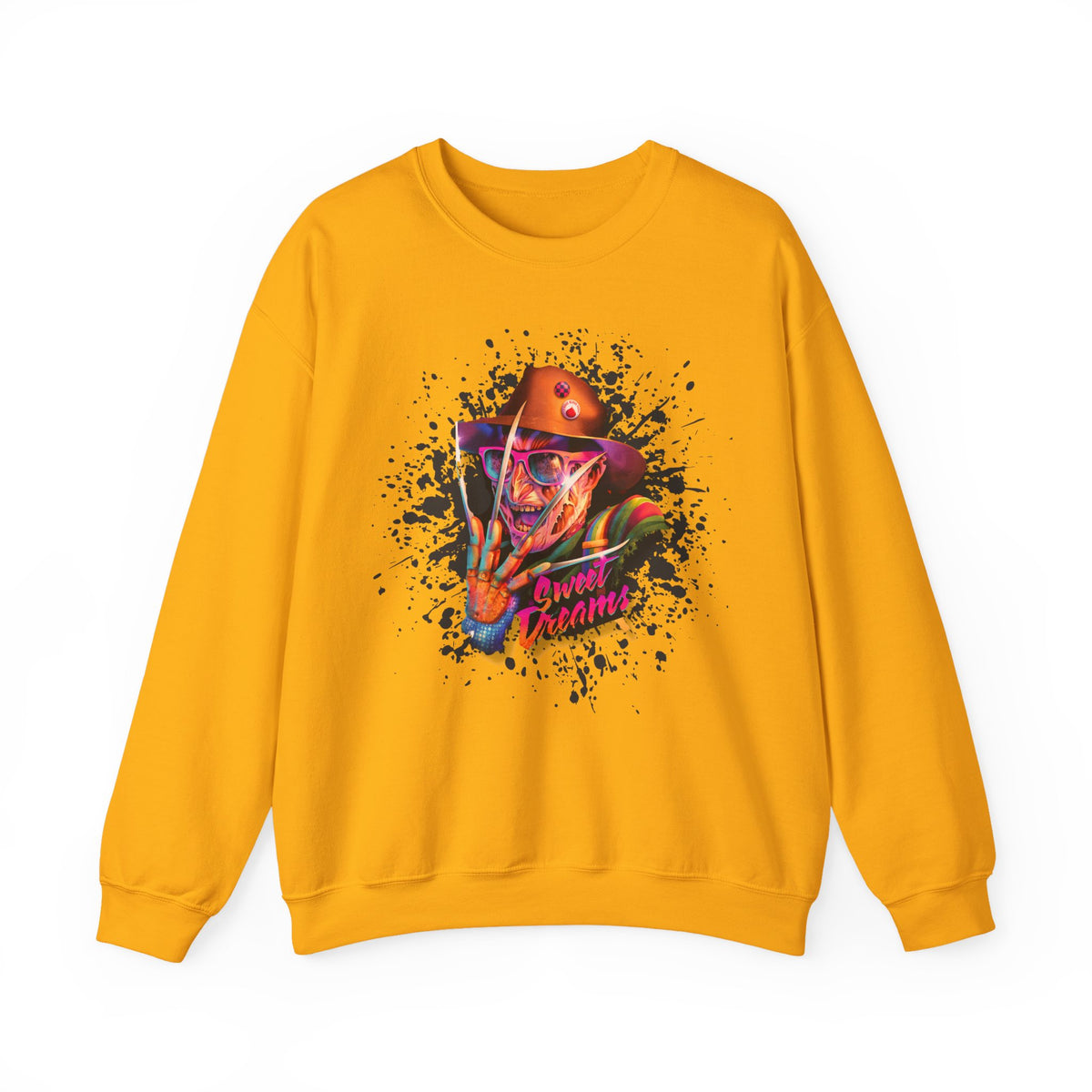 Neon Nightmare Freddy Krueger Sweatshirt | Retro Horror Splatter