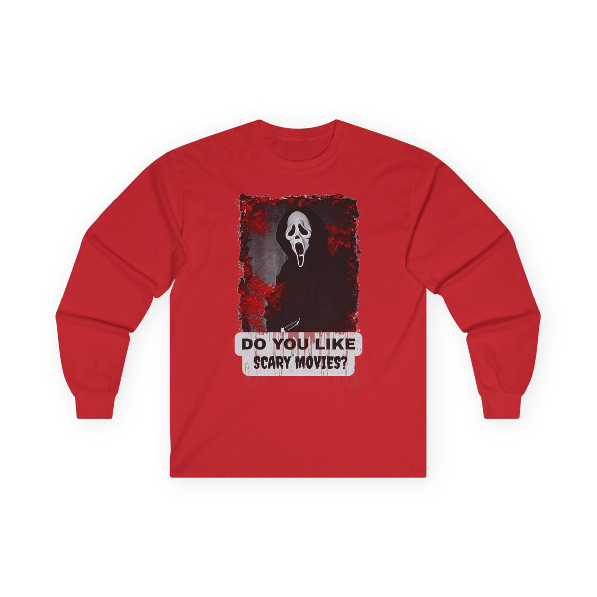 ghost horror graphic Long Sleeve | Halloween haunted castle bats