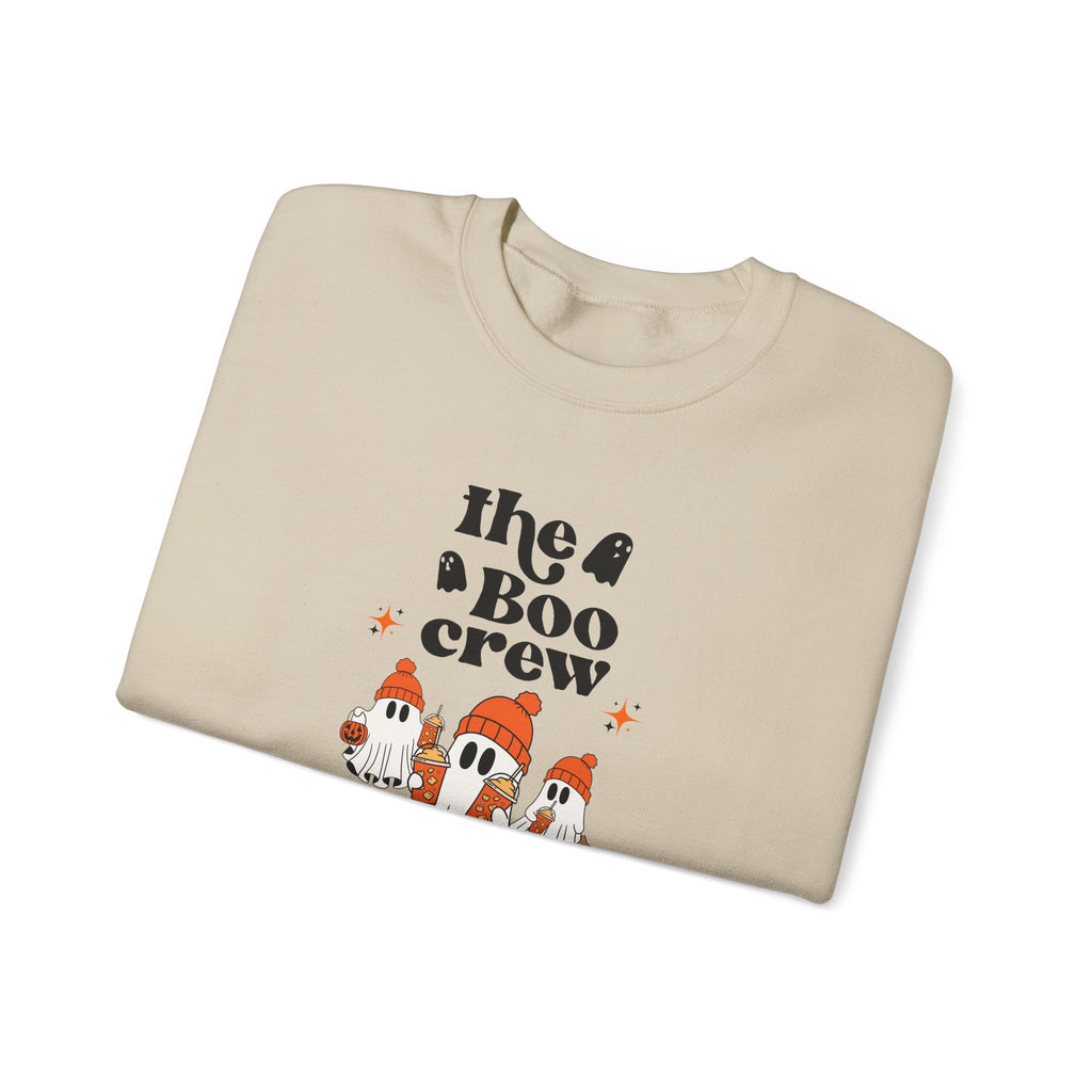 Crewneck Sweatshirt — "The Boo Crew" Cute Ghost Halloween Pullover