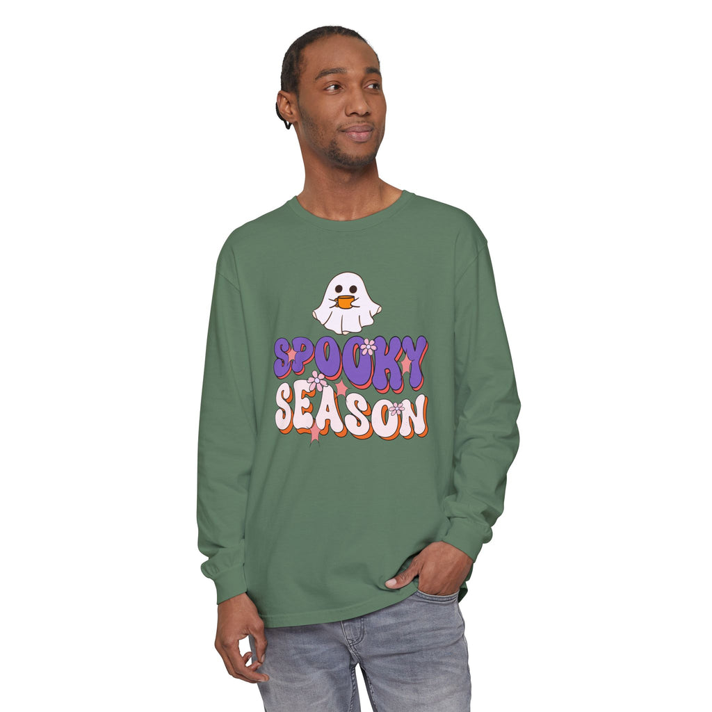 Spooky Season ghost graphic Long Sleeve Tee | Halloween shirt