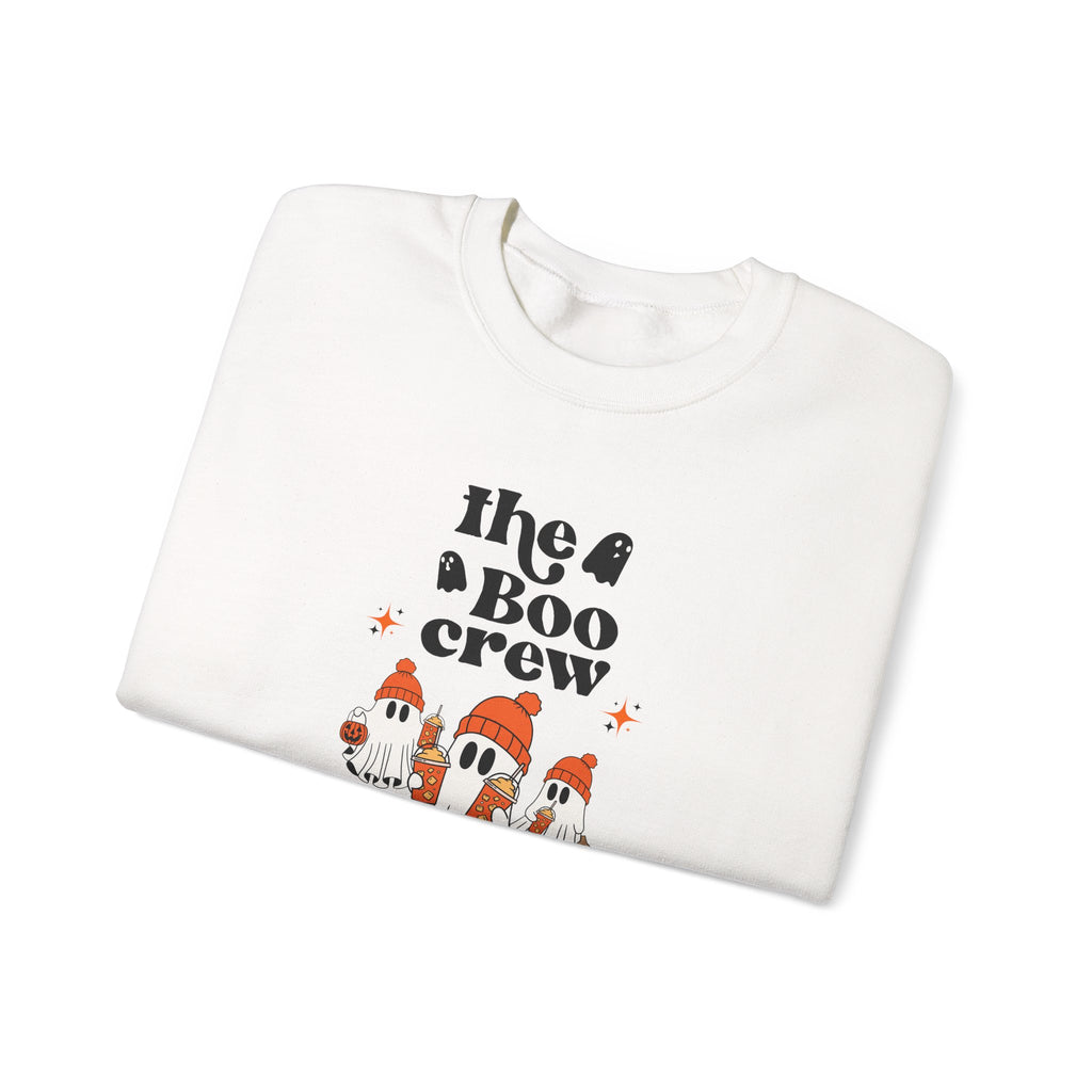 Crewneck Sweatshirt — "The Boo Crew" Cute Ghost Halloween Pullover
