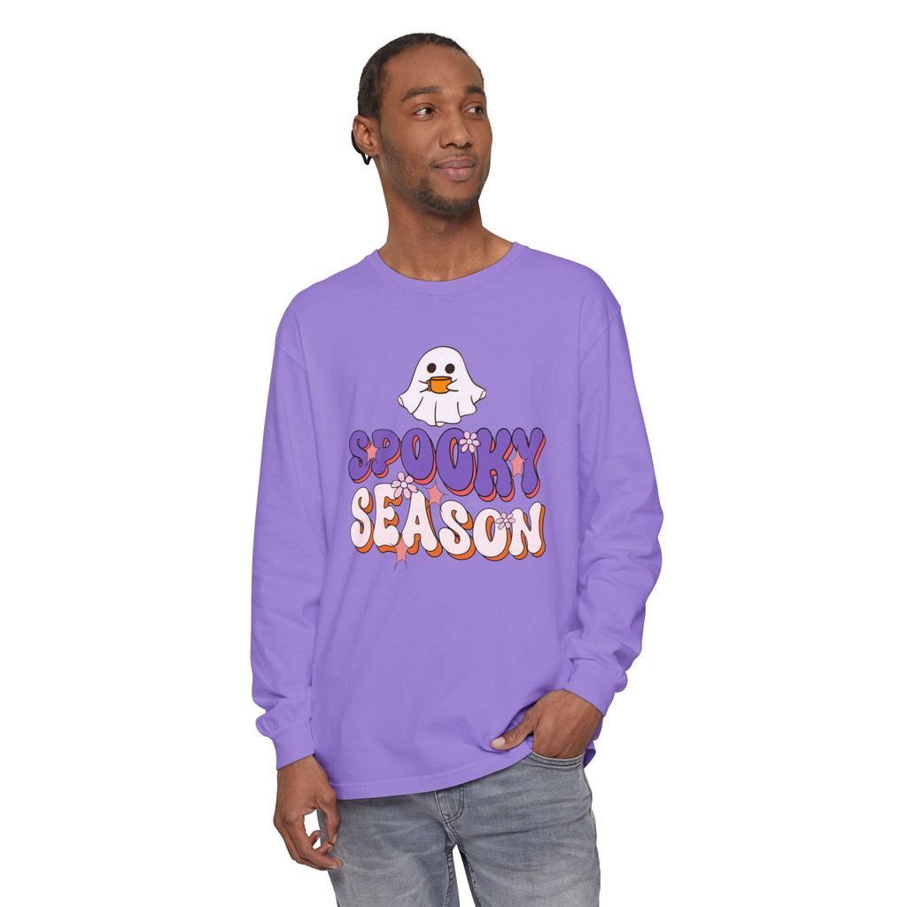Spooky Season ghost graphic Long Sleeve Tee | Halloween shirt