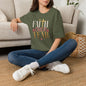Faith Over Fear T-Shirt | Christian Cross Typography