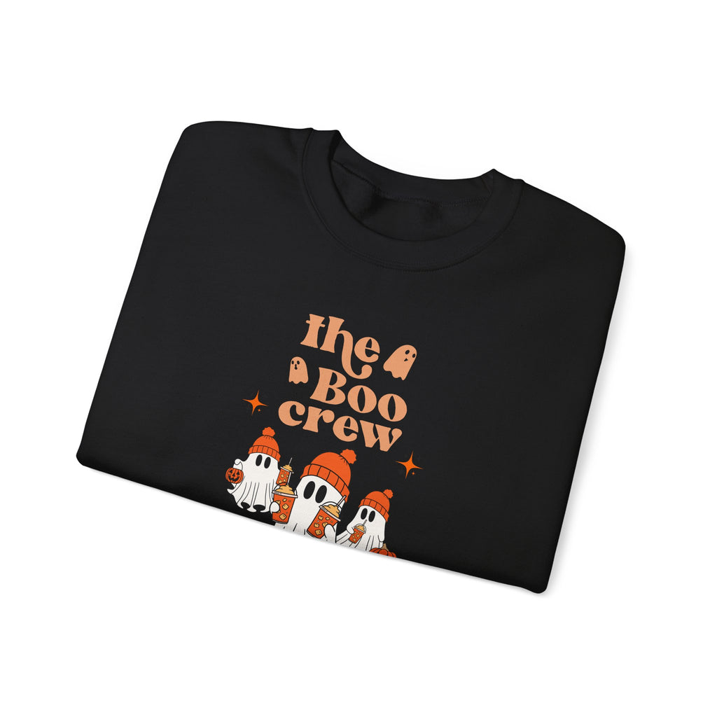 Crewneck Sweatshirt — "The Boo Crew" Cute Ghost Halloween Pullover